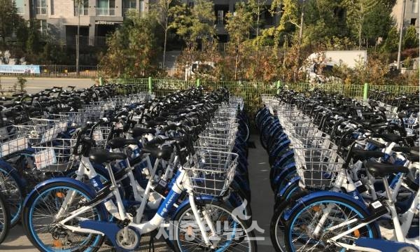 자전거 도시 세종시, 올해‘어울링’ 이용건수 100만 돌파