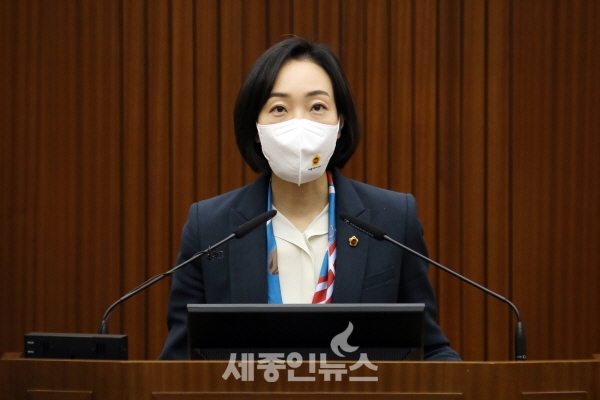 [5분 자유발언] 세종시의회 김효숙 의원, 학교급식 개선 촉구
